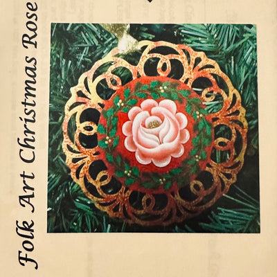 Sandi Greco Folk Art Christmas Rose Ornament Pattern Packet
