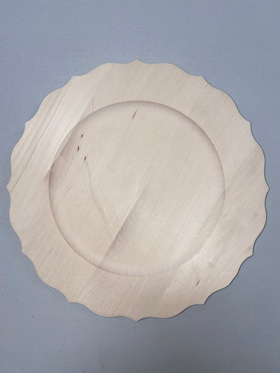 12" Scalloped Rim Plate