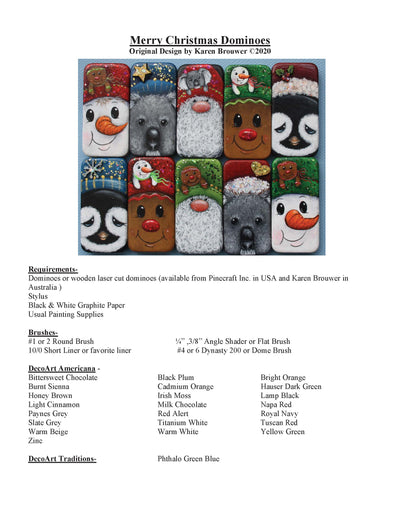 Christmas Dominos Pattern Packet