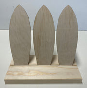Surf Board Set of three with base