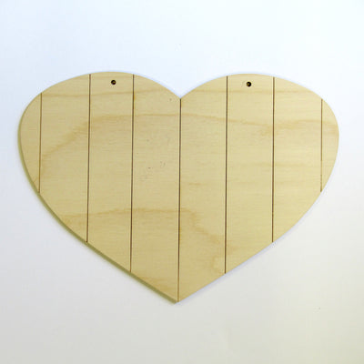 Large Vertical Grooved Heart