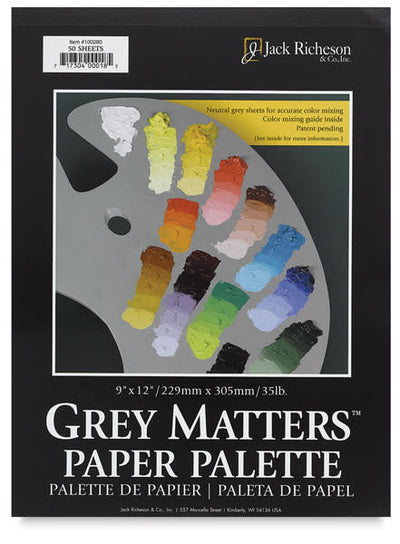 Richeson Gray Matters Paper Palette - 9" x 12", Gray, 50 Sheets