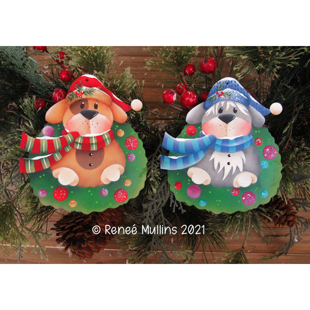 #801 Doggie Wreath Ornaments