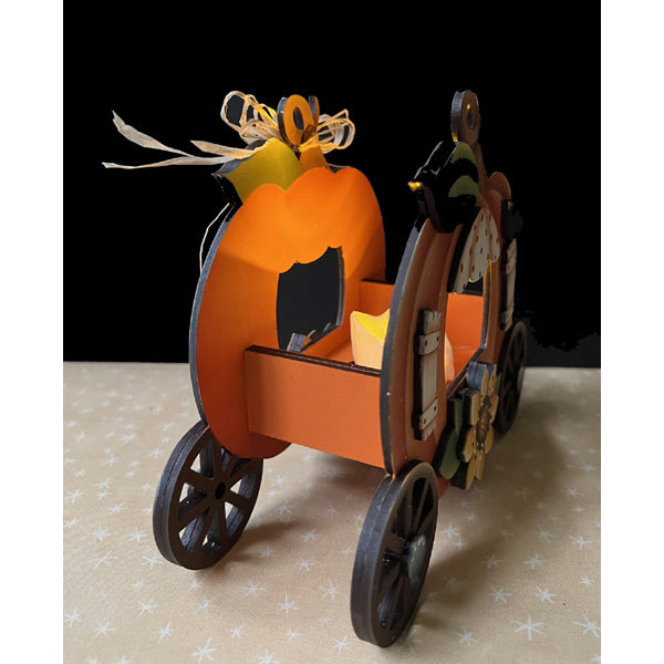 #851 Pumpkin Carriage Tea Light (ETCHED – Wood Kit)