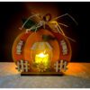 #852 Pumpkin House Tea Light (ETCHED – Wood Kit)