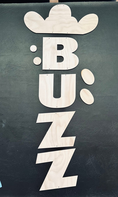 All the buzz hanging letters
