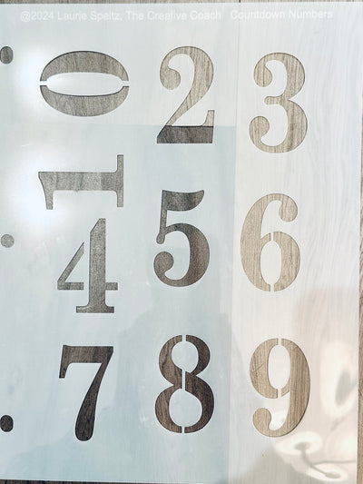 Countdown house number stencils