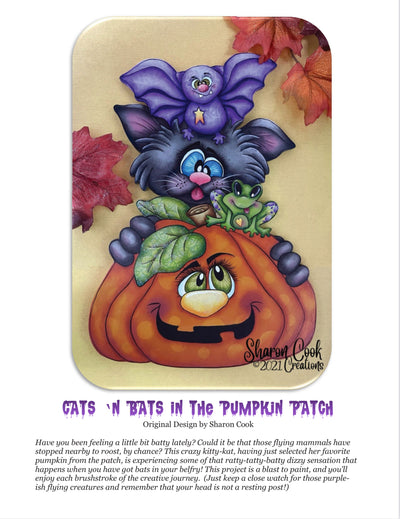 Cats N Bats in Pumpkin Patch Pattern Packet