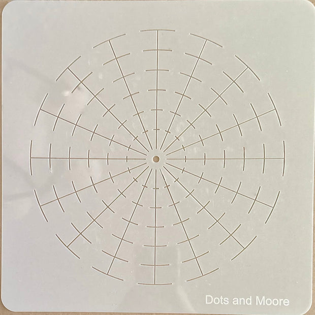 Dots and Moore 12" Grid Line stencil