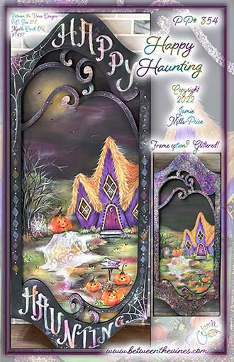 Happy Haunting Etched Plaque