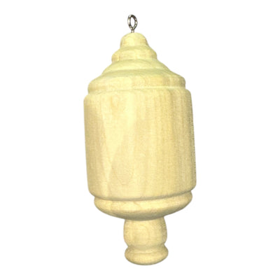 Rounded Cylinder Turned Ornament