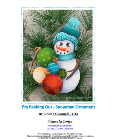 I’m Peeking Out - Snowman Pattern Packet