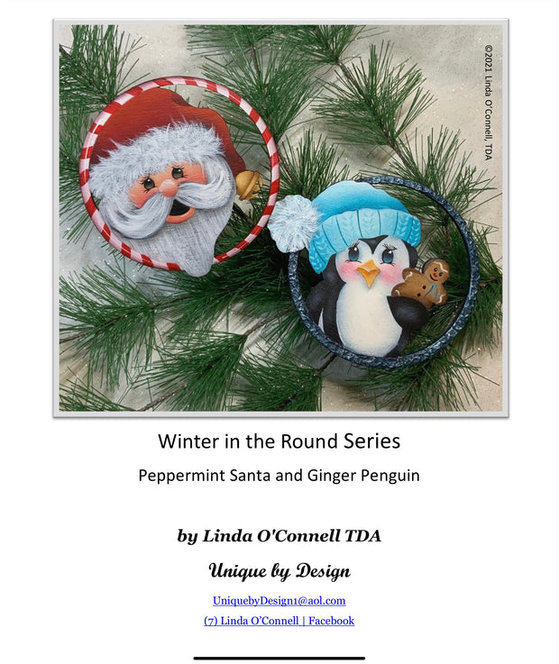 Peppermint Santa and Ginger Penguin Pattern Packet