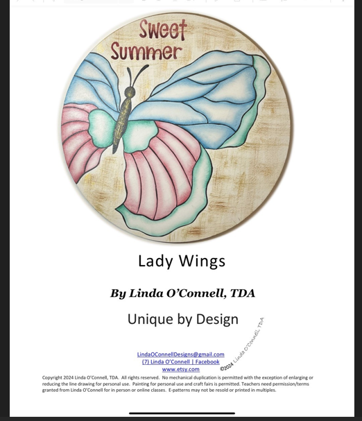 Lady Wings - Pattern Packet by Linda O'Connell