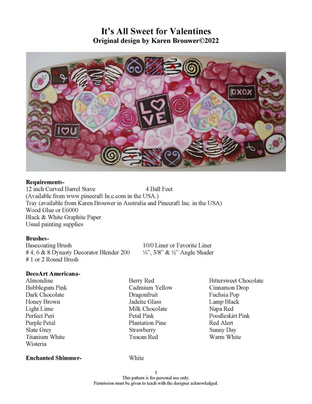 It's All Sweet for Valentines Pattern Packet