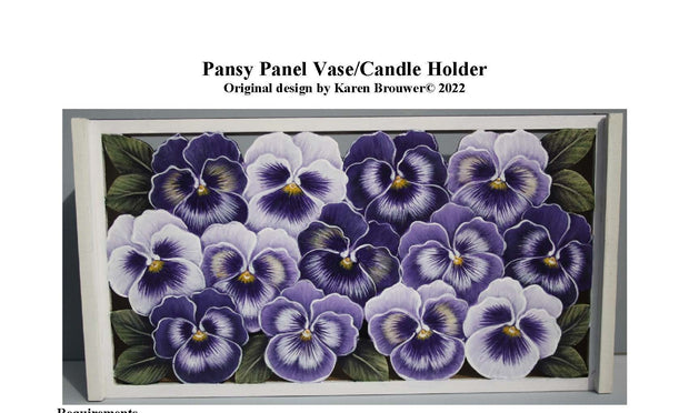 Pearly Pansey Vase Pattern Packet