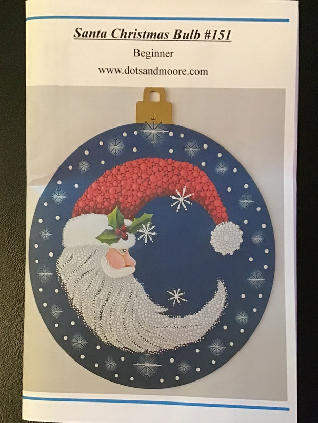 Cindy Moore Santa Christmas Bulb #151 Pattern