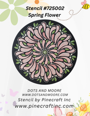 Dots and Moore Spring Flower Stencil