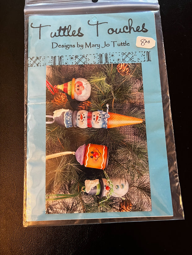 Tuttles Touches Four Fun Turned Ornaments