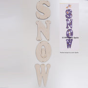 Snow Hanging Letters