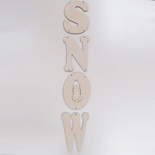 Snow Hanging Letters
