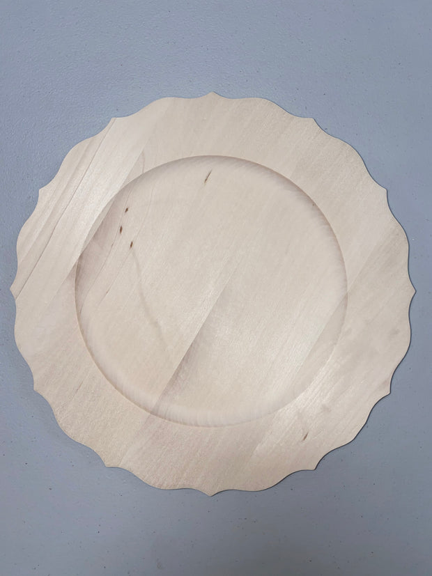 12" Scalloped Rim Plate