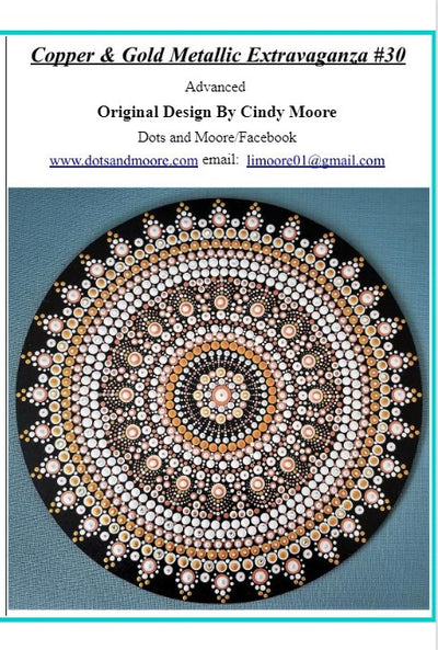 Cindy Moore Copper & Gold Metallic Extravaganza #30 Pattern Packet