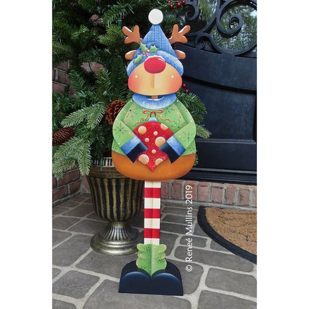 #770 Reindeer Gnome Porch Greeter