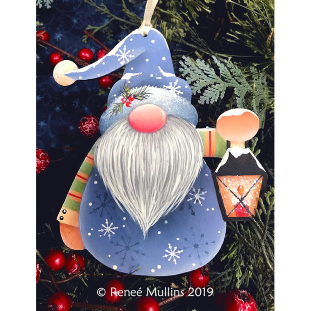 #773 Holiday Lantern Santa & Gnomes