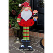 #775 Holiday Lantern Gnome Porch Greeter
