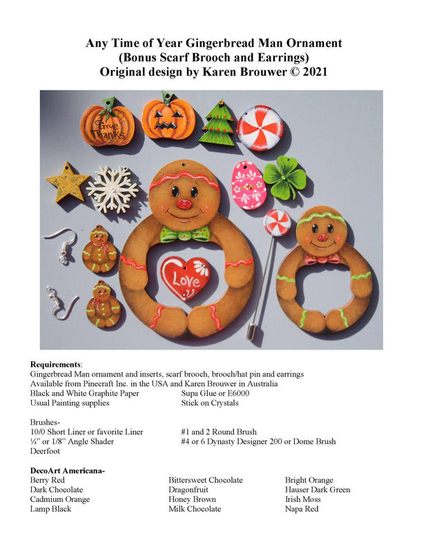 Any Time Of Year Gingerbread Pattern Packet