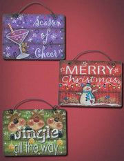 Mini Grooved Holiday Signs