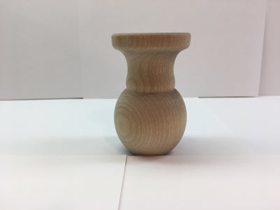 3" wooden vase