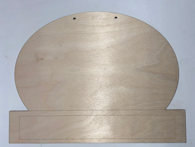 Oval Etched bottom sign