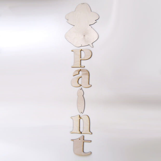 Paint Girl Hanging Letters