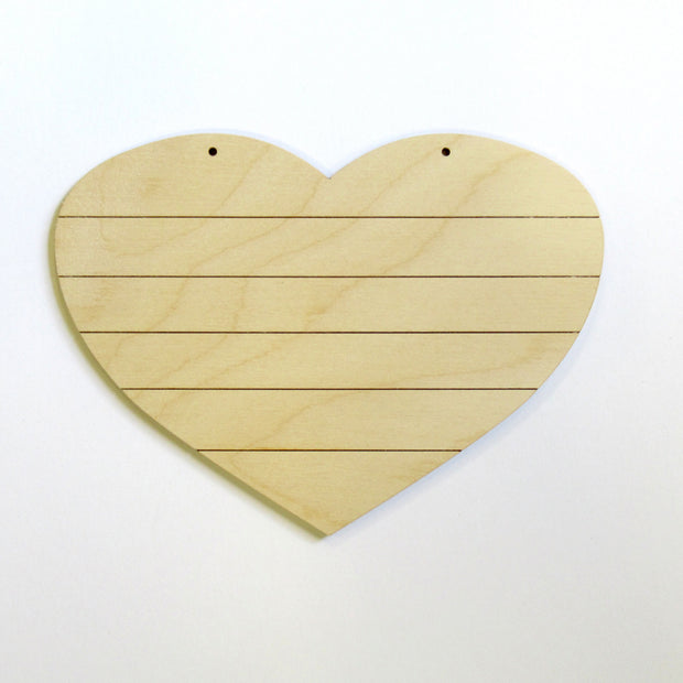 Small Horizontal Grooved Heart