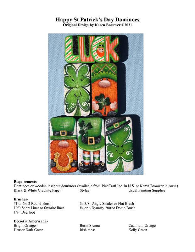 St. Patrick Dominos Pattern Packet