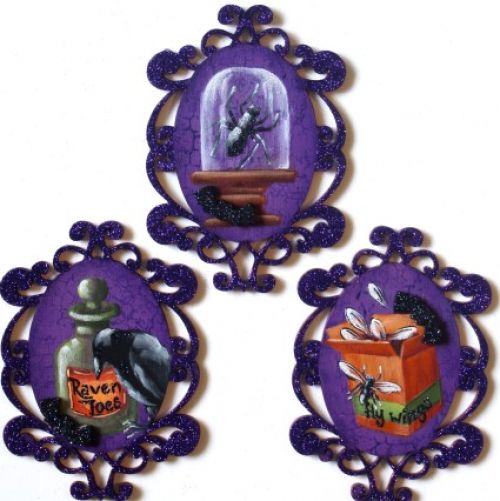Witch Accessories Ornament Trio by Chris Thornton
