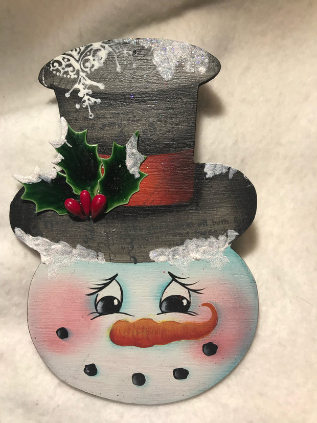 Snowman Ornament by Linda O'Connell