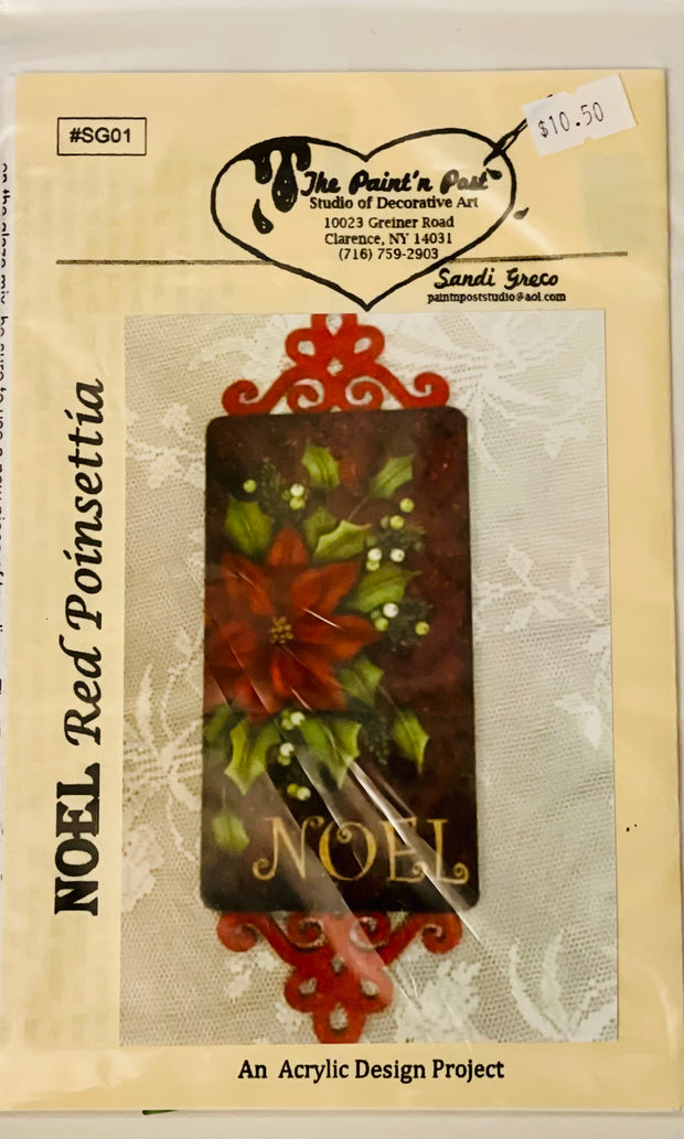 Sandi Greco Noel Red Poinsettia Pattern Packet