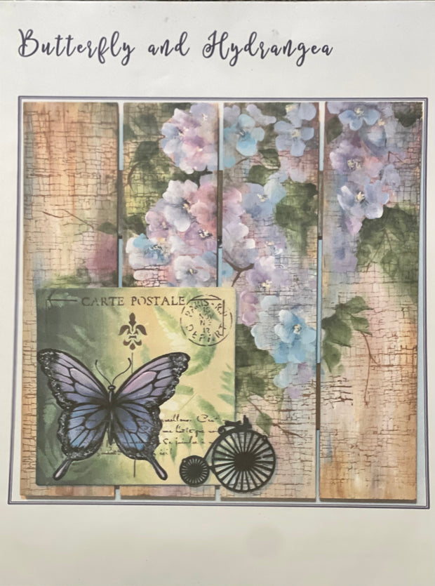 Butterfly and Hydrangea Pattern Packet
