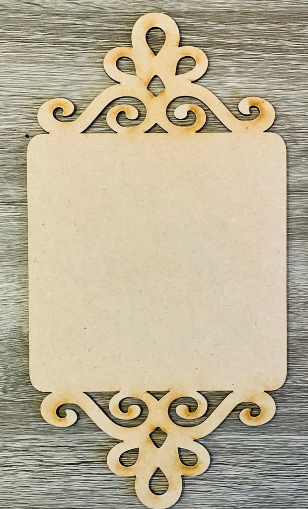 6" Double Scroll Plaque