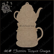 Festive Teapot Etched Ornament Collection