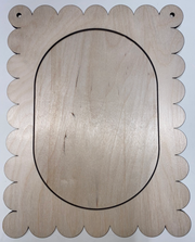 Scalloped Oval Board Birch