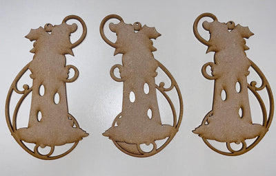 Lighthouse Trio Ornament set of 3
