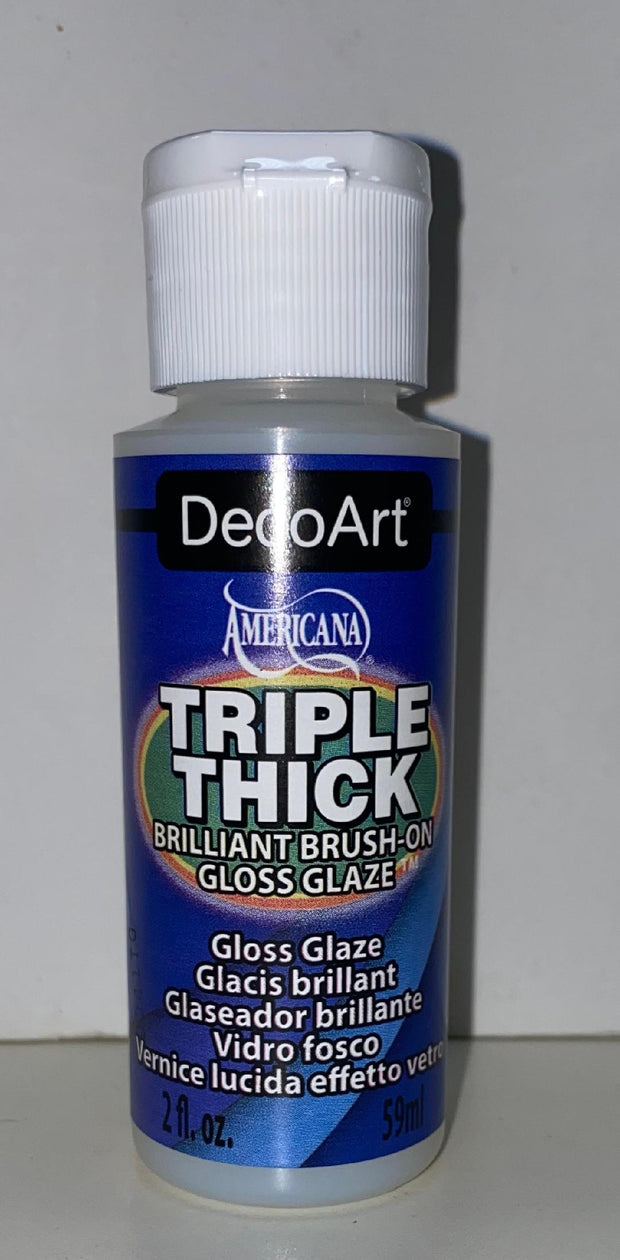 Triple Thick Brush on gloss glaze