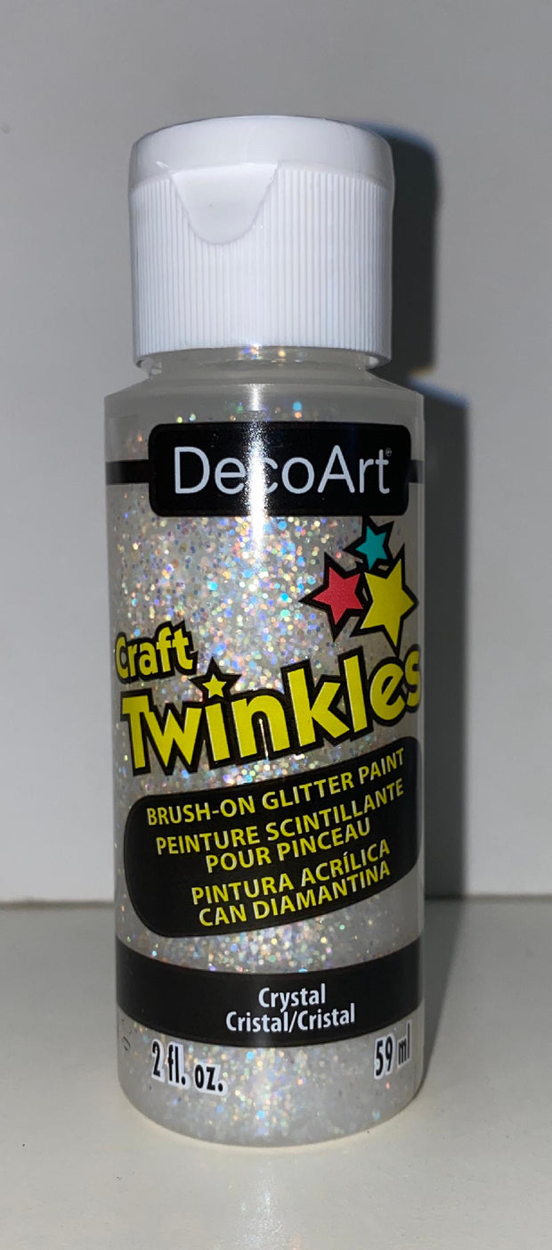 Crystal Brush on Glitter Paint