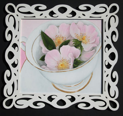 Wild Rose in a Teacup by Karen Brouwer
